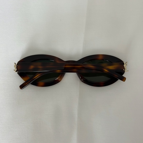 Saint Laurent Oval Monogram Tortoise Sunglasses YSL - Picture 2 of 5